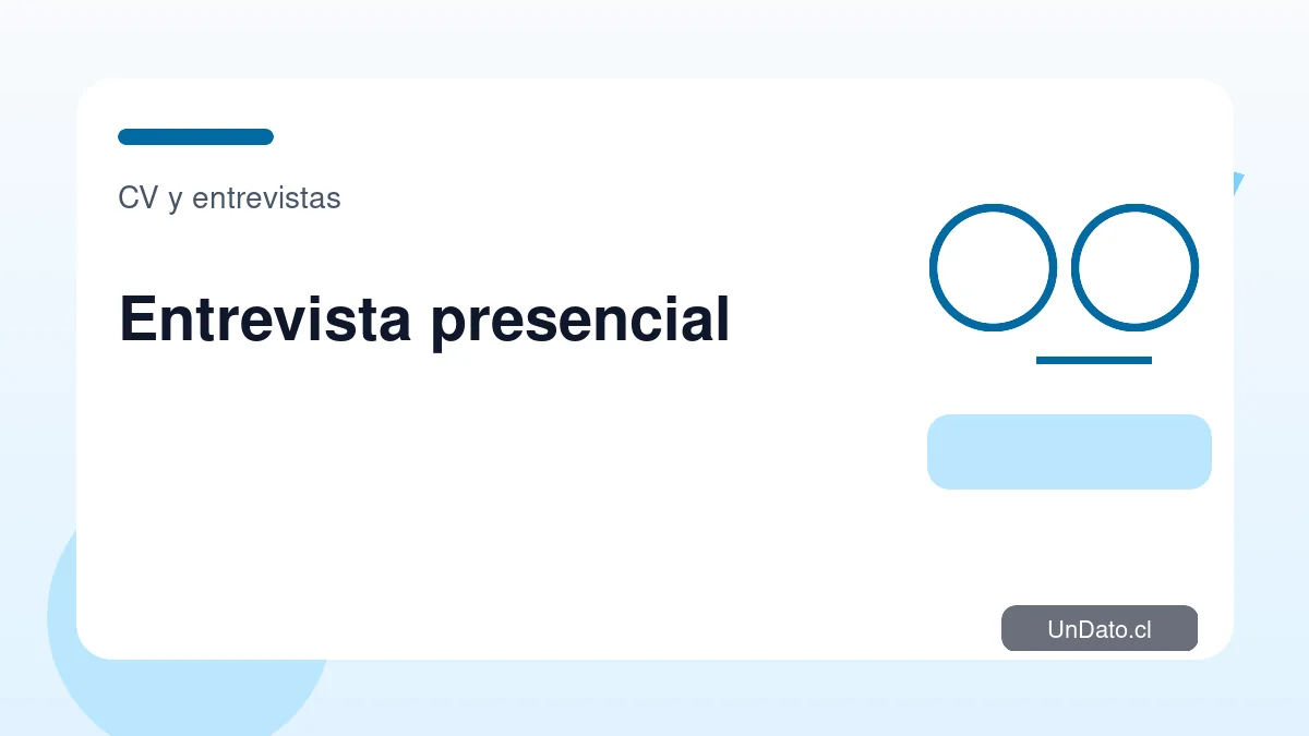 Sala preparada para una entrevista laboral presencial con señalética y asientos frente a frente