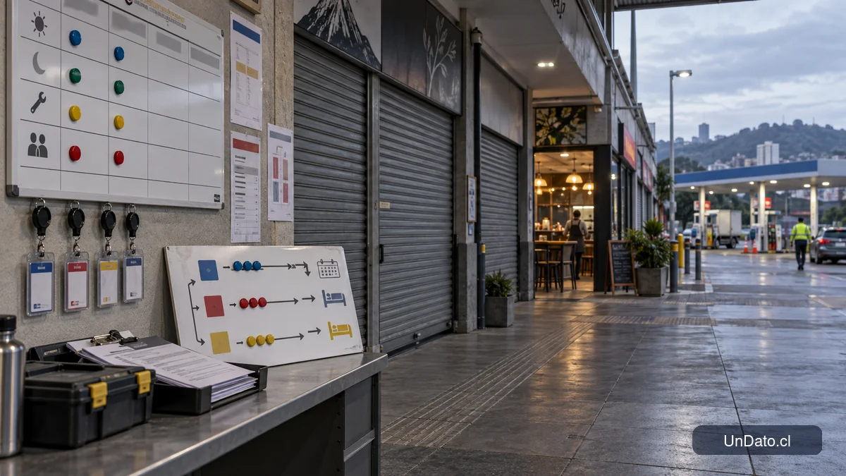 Establecimientos comerciales con señalética de feriado, turnos laborales y descansos compensatorios