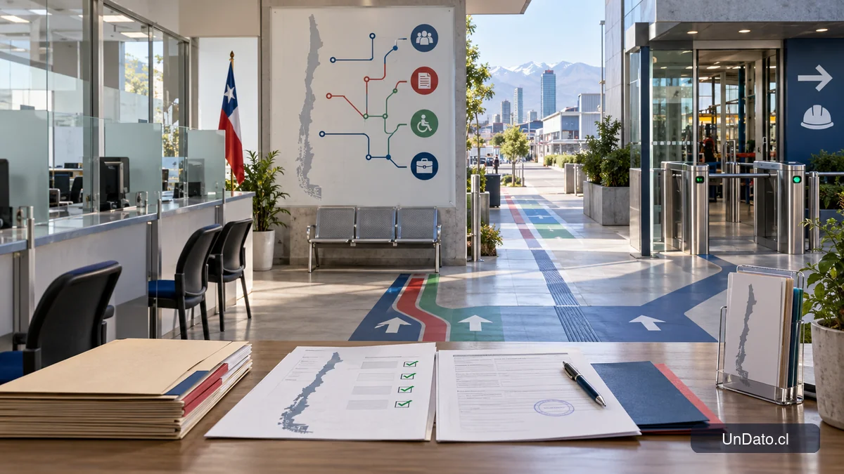 Diagrama visual que conecta la postulación a un subsidio de empleo con la contratación formal en una empresa
