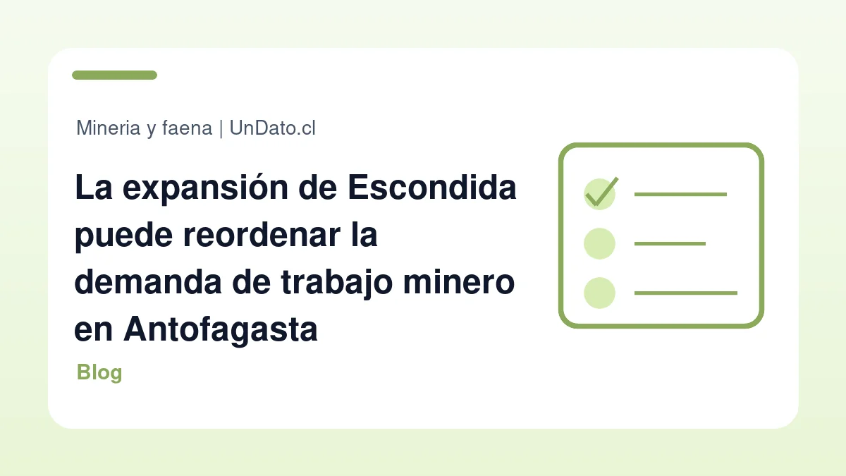 Portada editorial con una faena minera chilena, cascos de seguridad y planos técnicos sobre una mesa