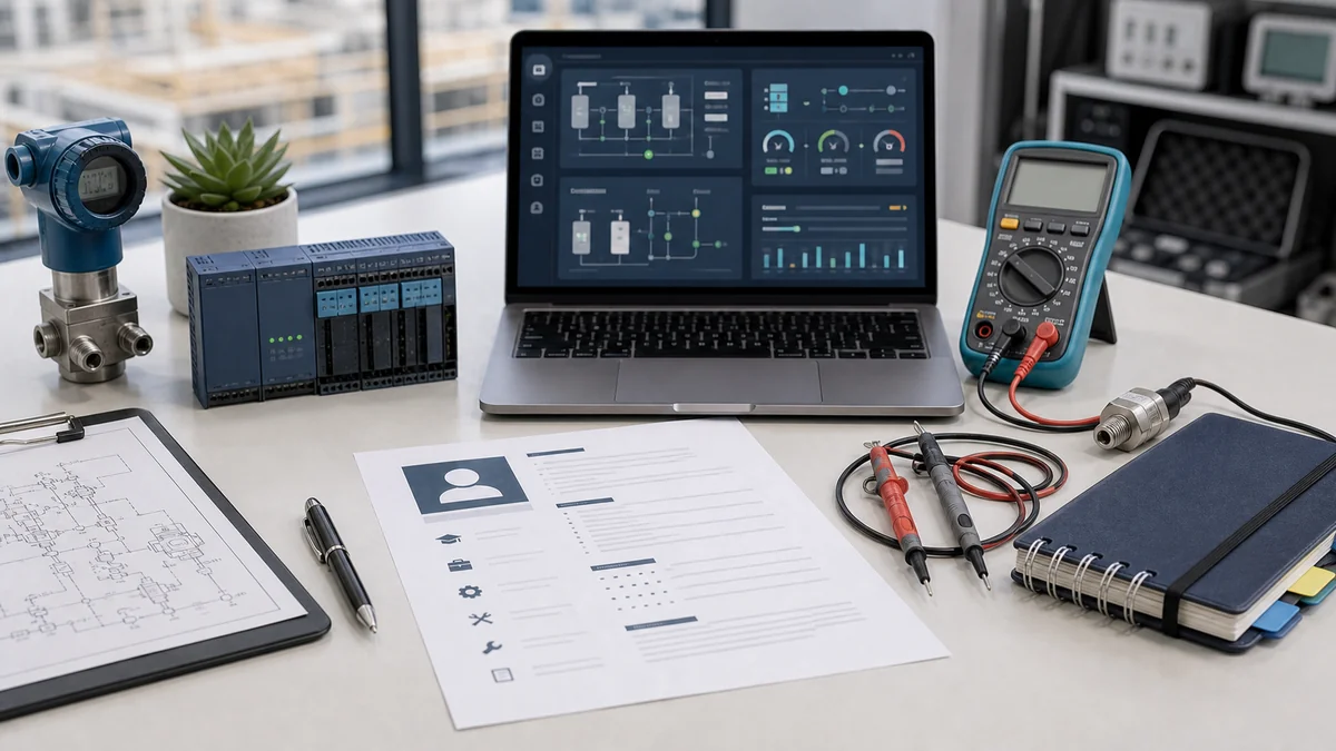 CV de técnico en instrumentación y control industrial