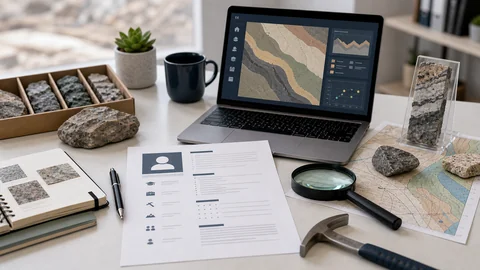 CV de geólogo para minería: terreno, mapeo y reportes