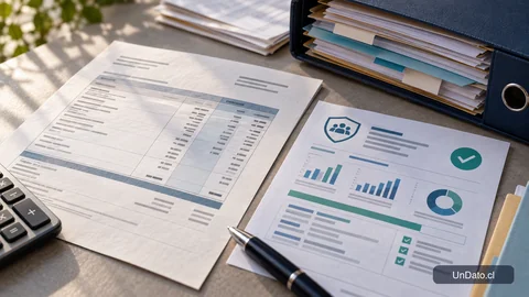 Liquidación salarial y comprobante previsional organizados para revisar pagos y cotizaciones.