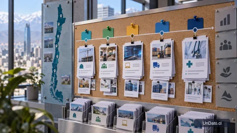 Tarjetas de ofertas laborales distribuidas en una secuencia semanal, con varios días de publicación destacados.