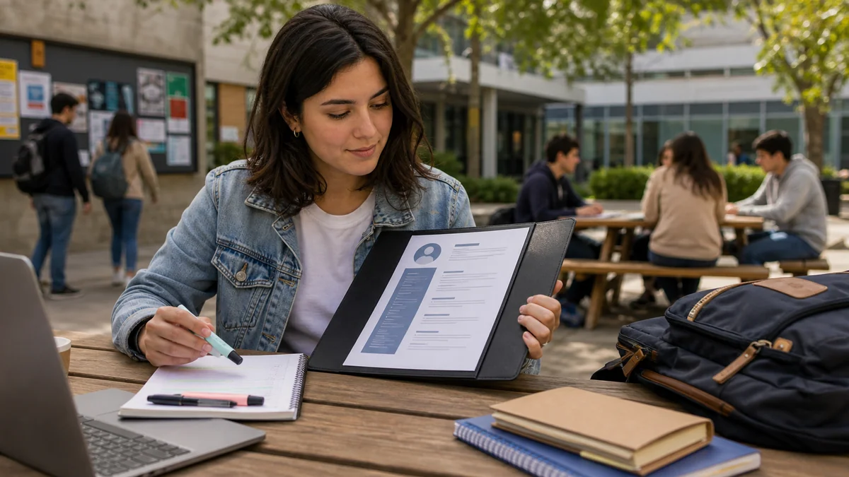 CV de estudiante en Chile: primer trabajo, práctica y media jornada
