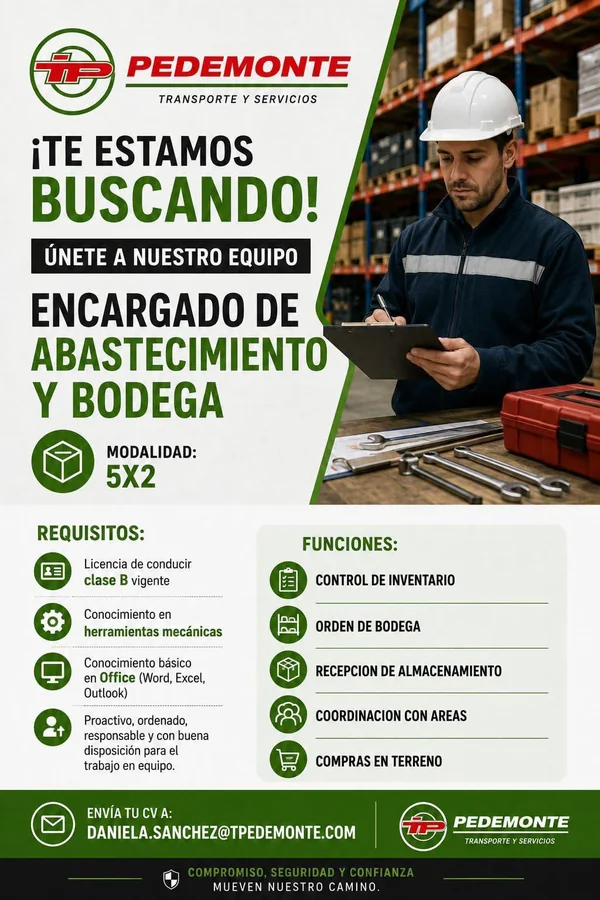 Encargado de Abastecimiento y Bodega - imagen 1