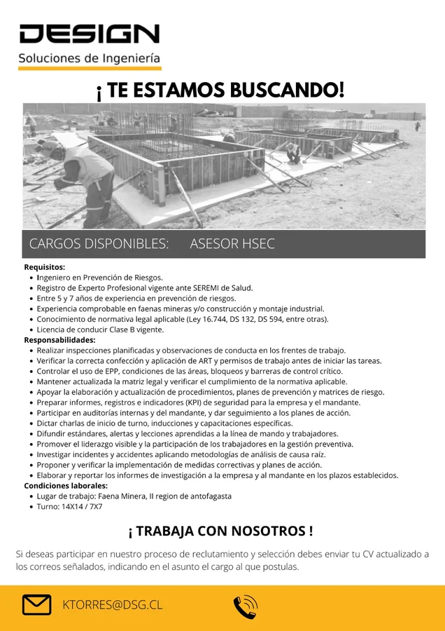 Asesor HSEC Minería - imagen 1
