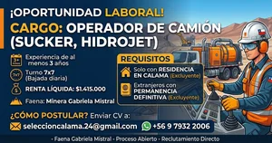 Operador de Camión (Sucker, Hidrojet) - imagen 1