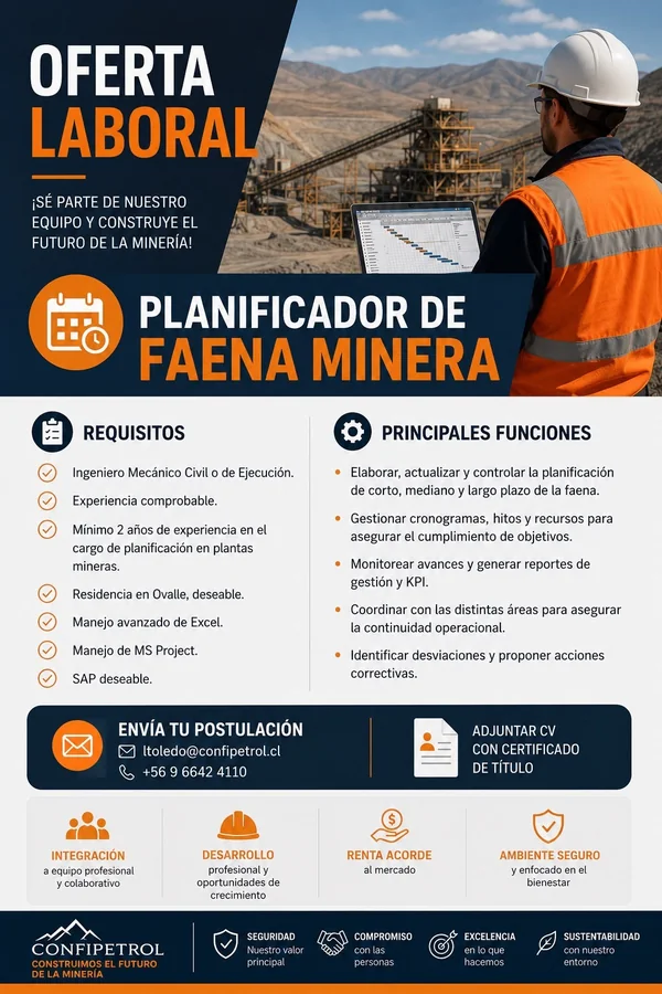 Planificador de Faena Minera - imagen 1