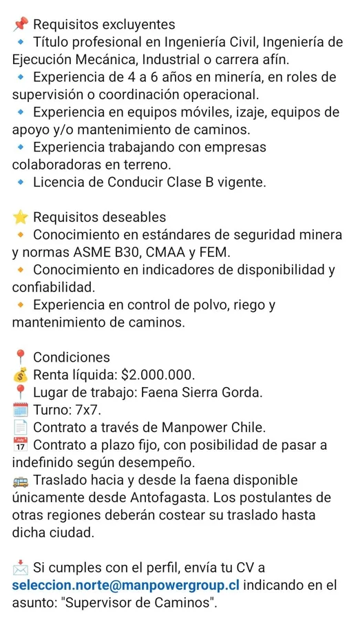 Supervisor de Caminos - imagen 1