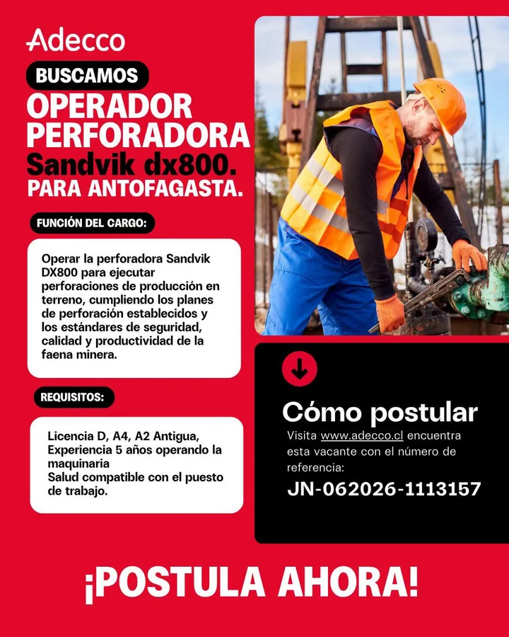 Operador de Perforadora Sandvik DX800 - imagen 1