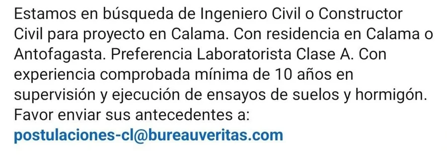 Ingeniero Civil o Constructor Civil - imagen 1