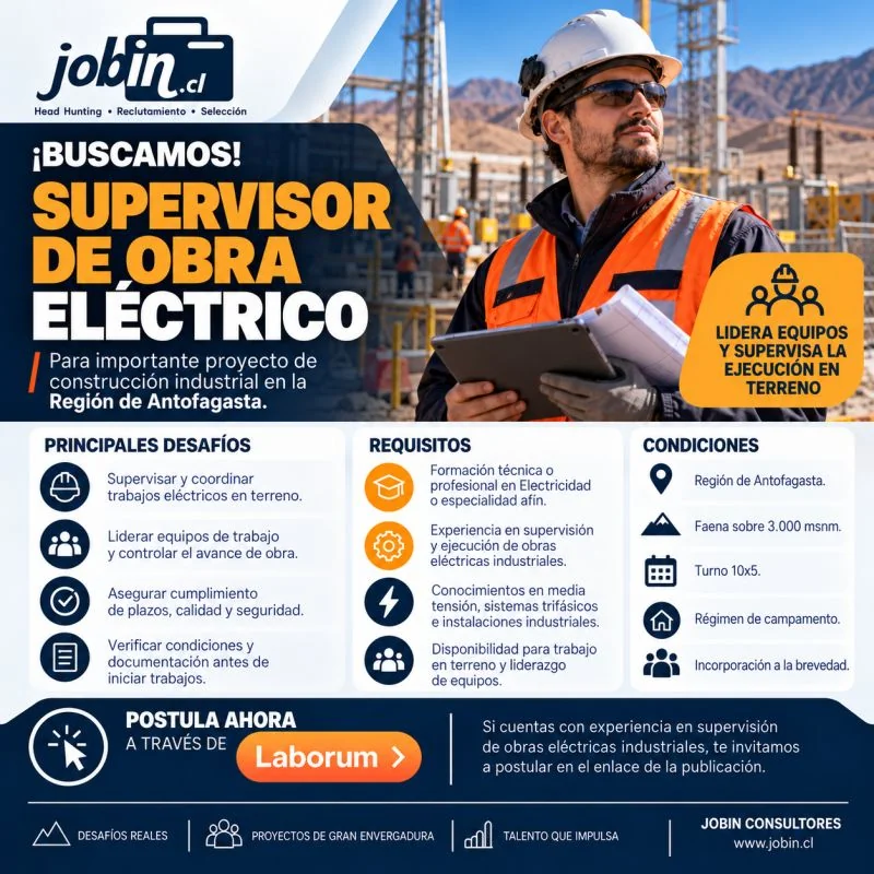 Supervisor de Obra Eléctrico - imagen 1