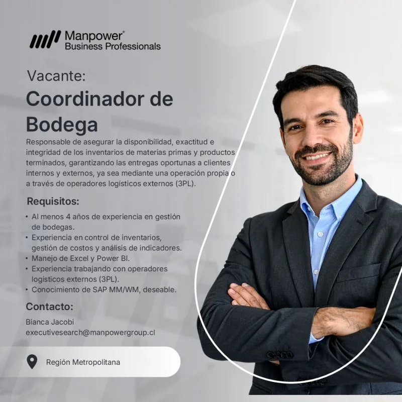 Coordinador de Bodega - imagen 1