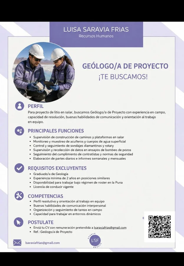 Geólogo/a de Proyecto - imagen 1
