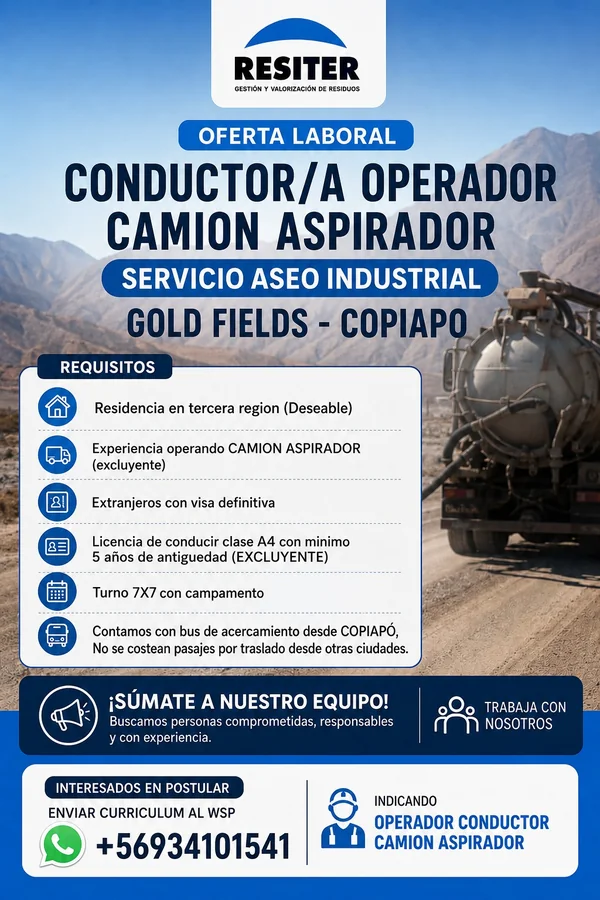 Conductor/a Operador Camión Aspirador - imagen 1