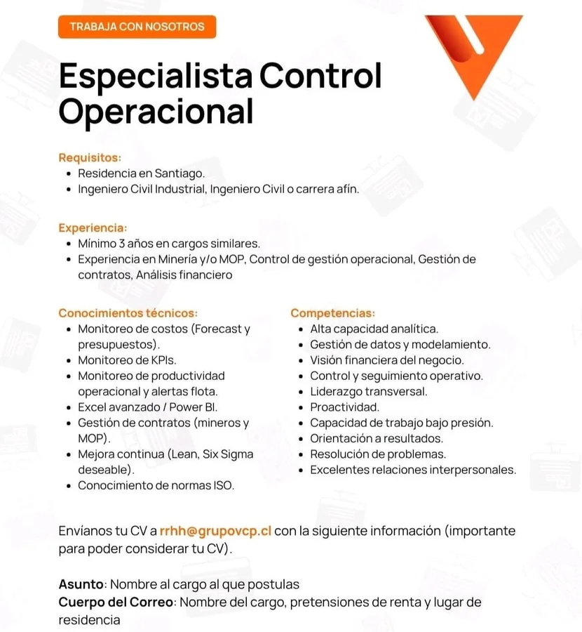 Especialista Control Operacional - imagen 1