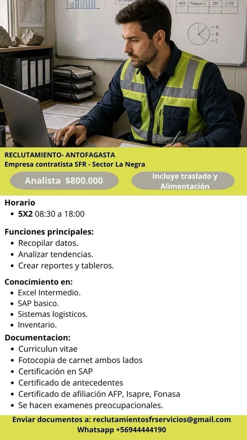 Analista - Sector La Negra, Antofagasta - imagen 1