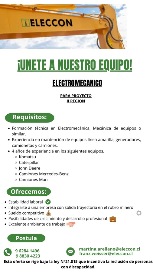 Electromecánico para Proyecto - imagen 1