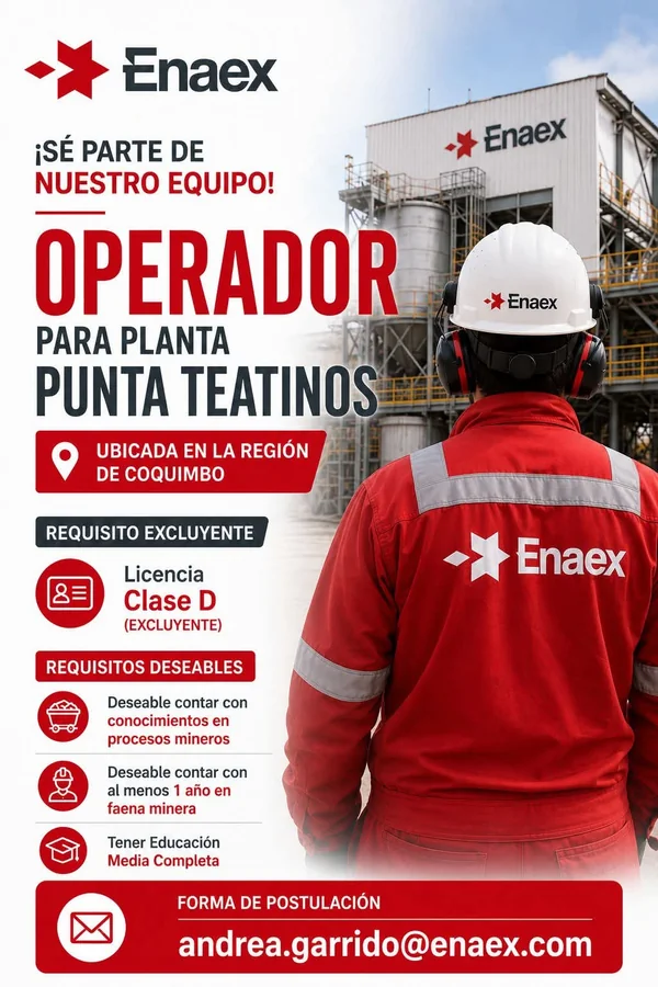 Operador de Planta Punta Teatinos - imagen 1