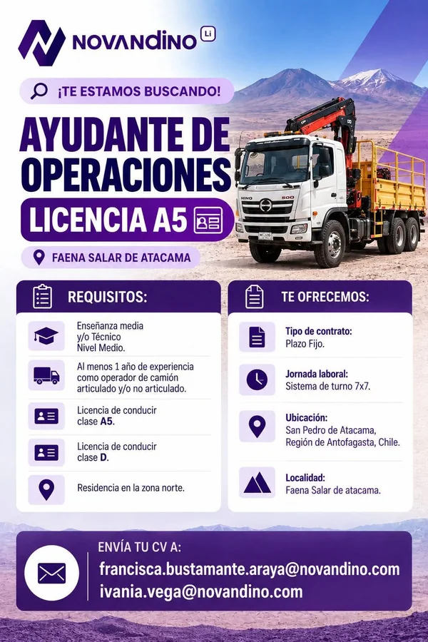 Ayudante de Operaciones - imagen 1