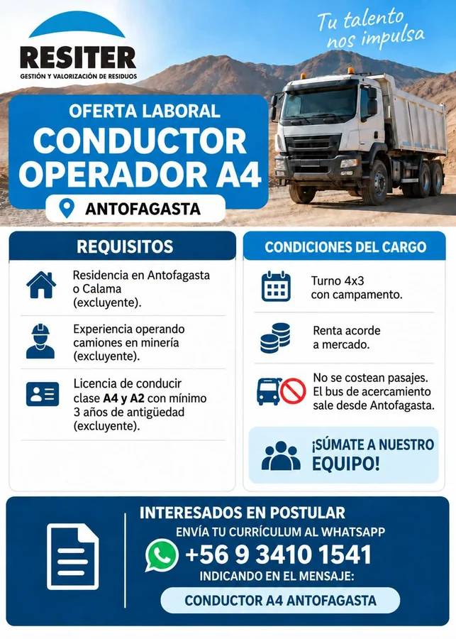 Conductor Operador A4 - imagen 1