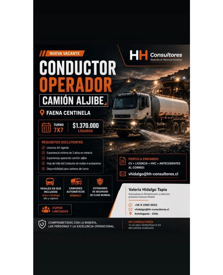 Conductor Operador Camión Aljibe - imagen 1