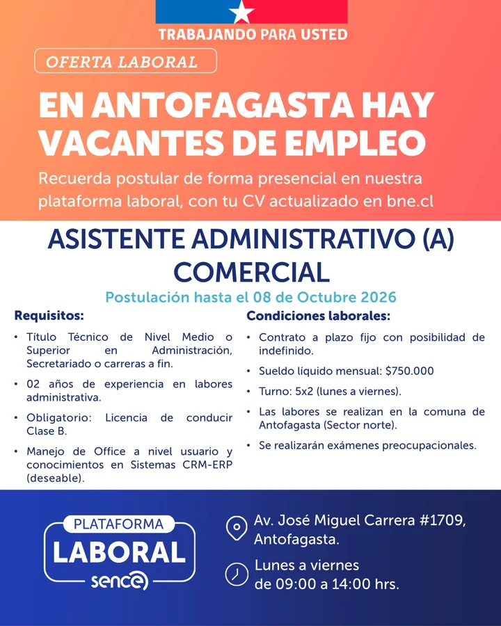Asistente Administrativo Comercial - imagen 1