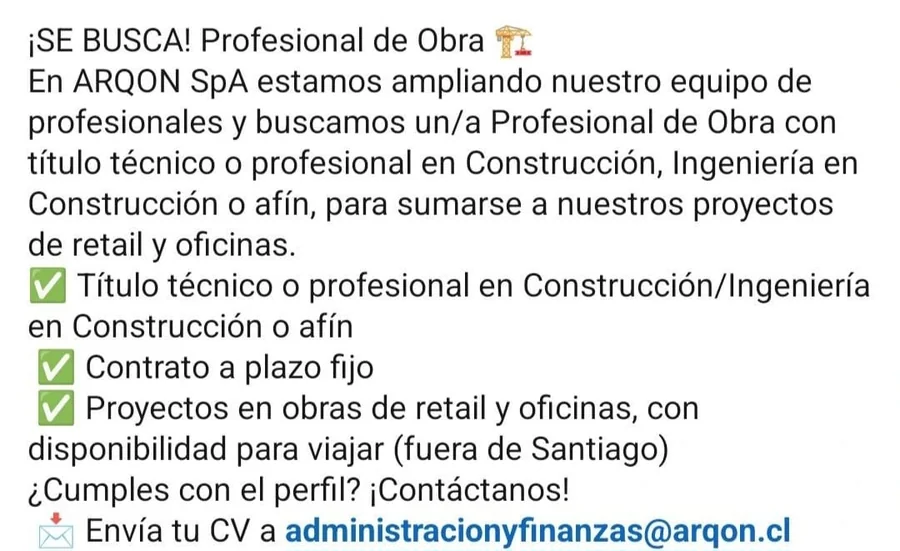 Profesional de Obra - imagen 1