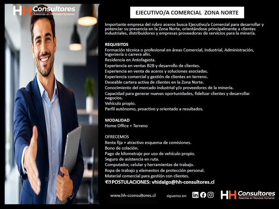 Ejecutivo/a Comercial Zona Norte - imagen 1
