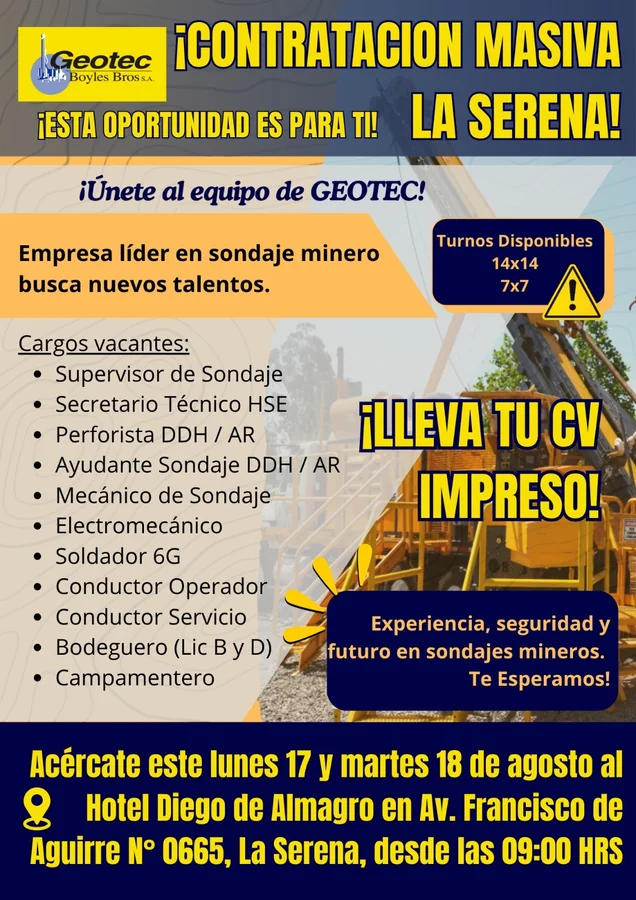 Contratación Masiva para Sondaje Minero - imagen 1