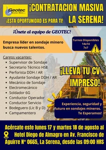 Contratación Masiva para Sondaje Minero - imagen 1