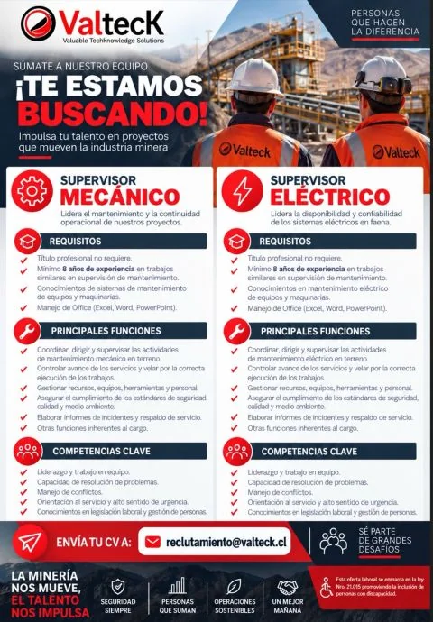 Supervisores Mecánico y Eléctrico - imagen 1