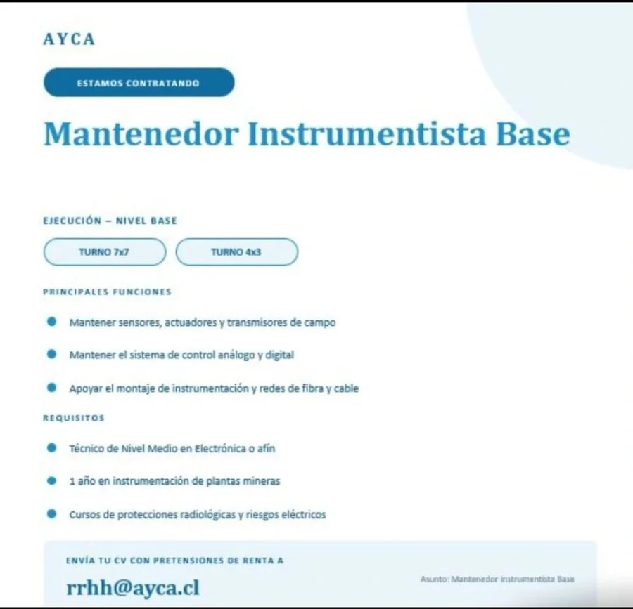 Mantenedor Instrumentista Base - imagen 1
