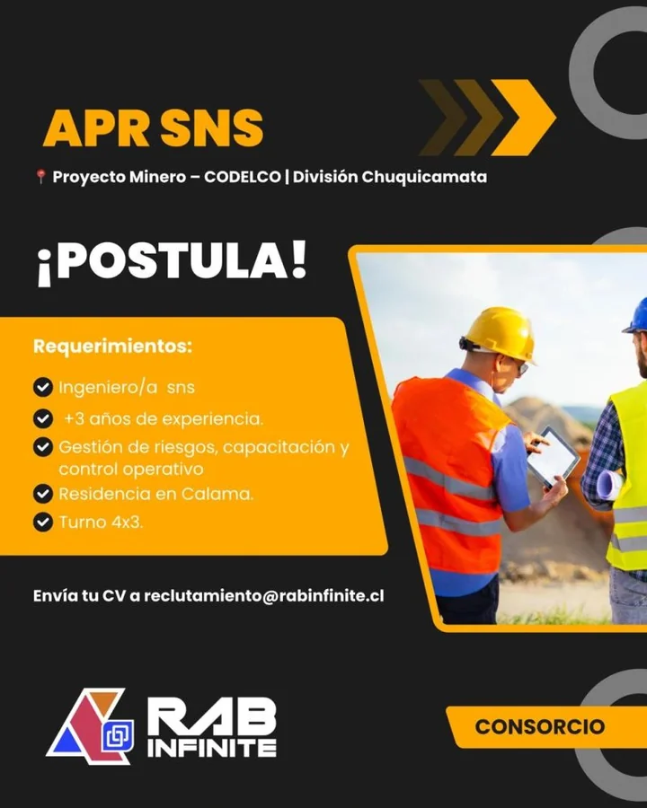 Ingeniero/a APR SNS - Proyecto Minero - imagen 1