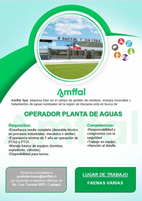 Operador Planta de Aguas - imagen 1