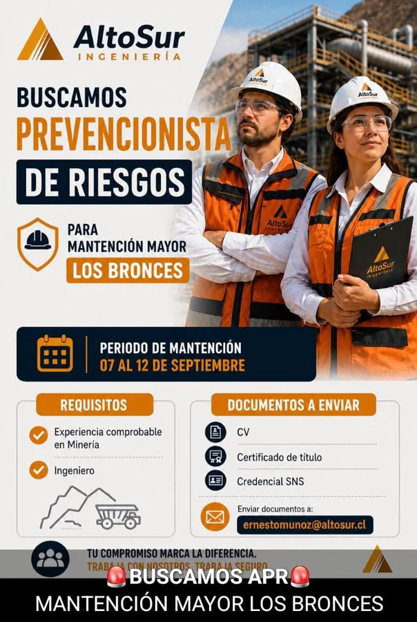 Prevencionista de Riesgos - Los Bronces - imagen 1