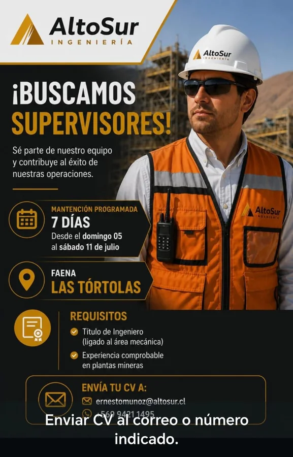 Supervisor de Mantención para Faena Minera - imagen 1