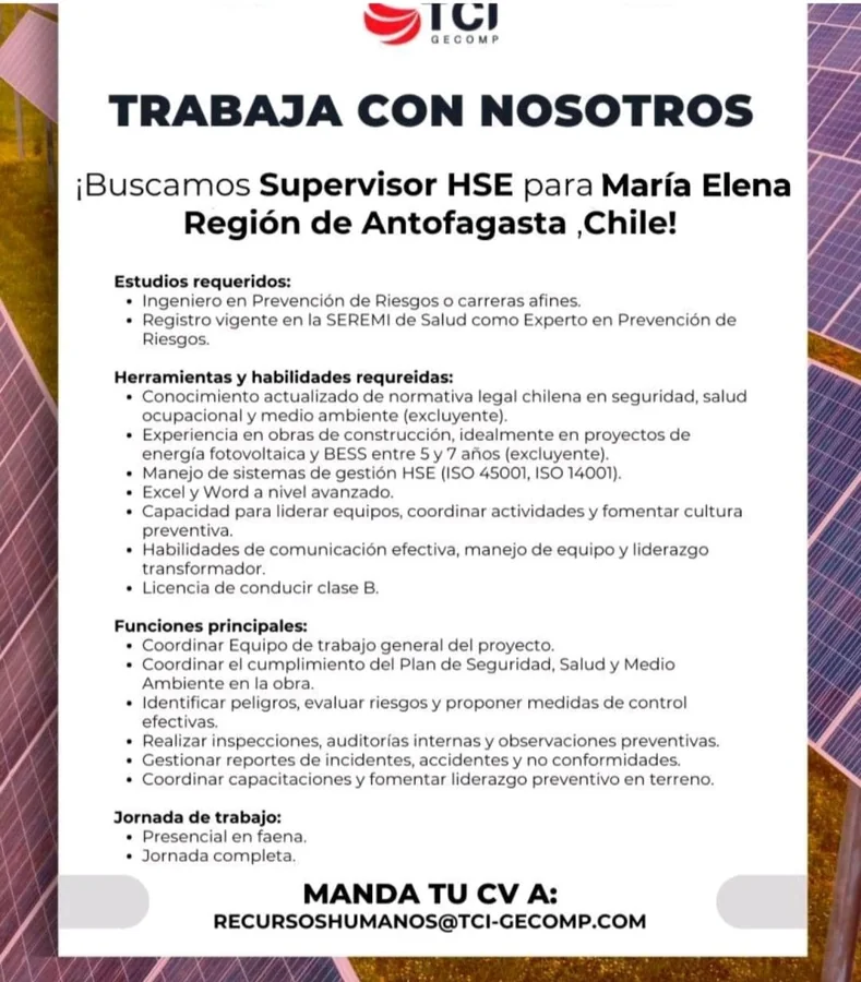 Supervisor HSE - imagen 1