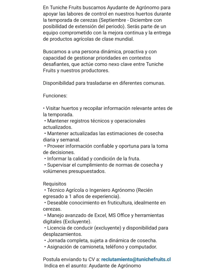 Ayudante de Agrónomo - imagen 1