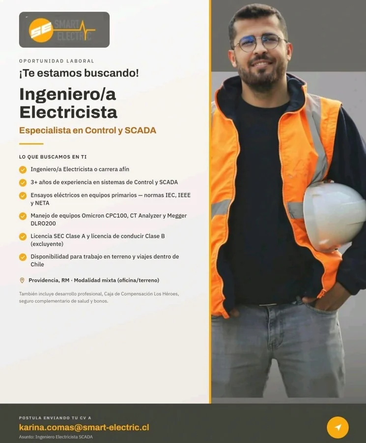 Ingeniero/a Electricista Especialista en Control y SCADA - imagen 1