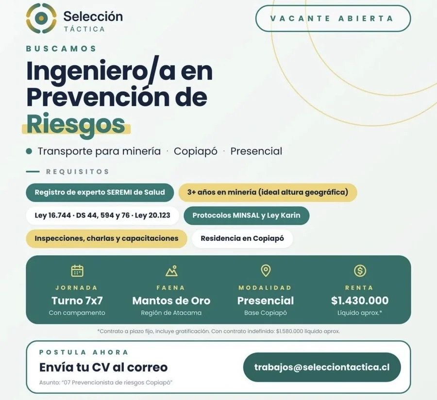 Ingeniero en Prevención de Riesgos - imagen 1