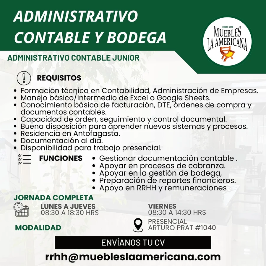 Administrativo Contable Junior - imagen 1