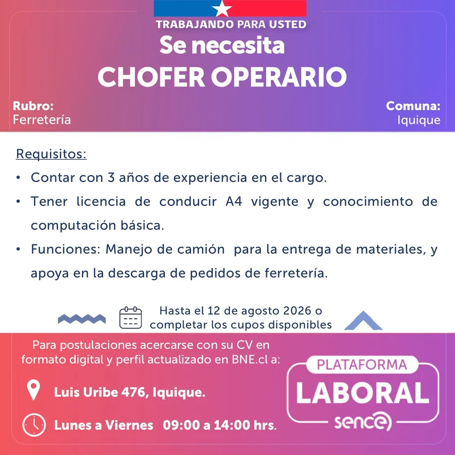 Chofer operario - imagen 1
