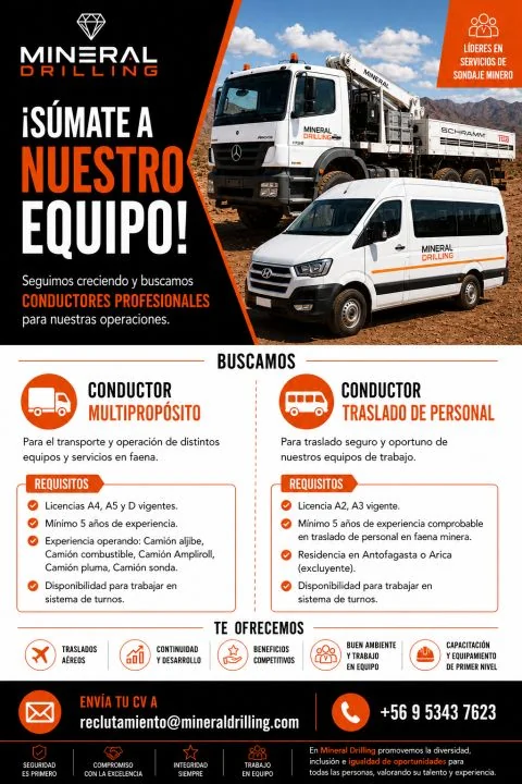 Conductores Profesionales para Faena Minera - imagen 1