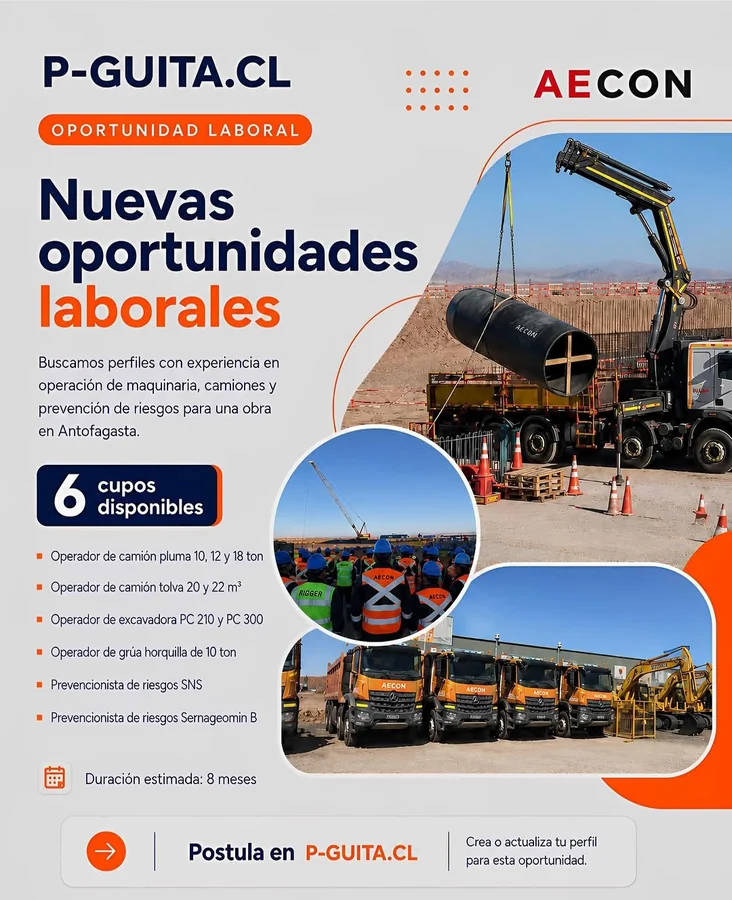 Operadores de Maquinaria y Prevencionistas de Riesgos - imagen 1