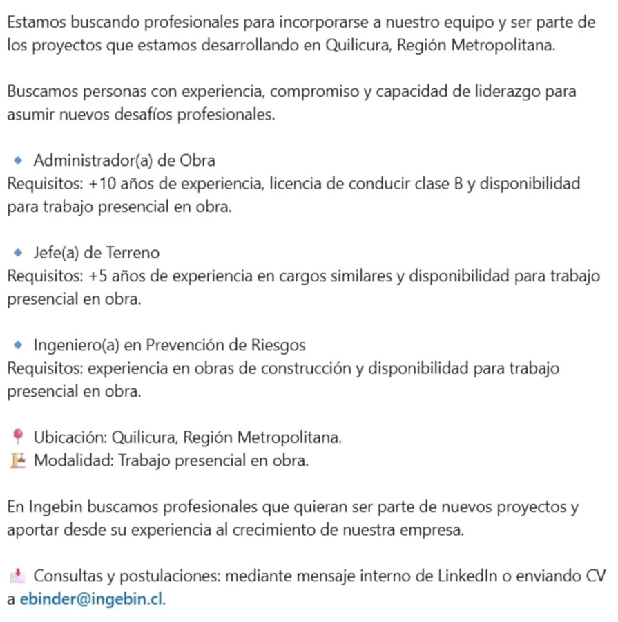 Profesionales para Obras de Construcción - imagen 1
