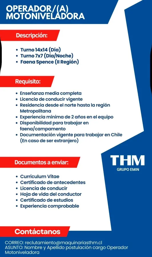 Operador de Motoniveladora - imagen 1