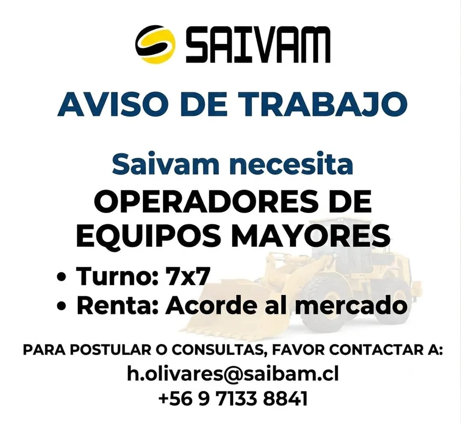 Operadores de Equipos Mayores - imagen 1