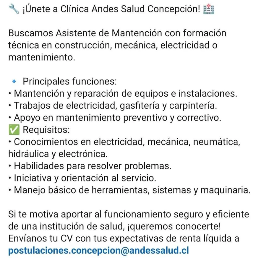Asistente de Mantención - imagen 1
